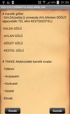 YGS-LYS COĞRAFYA KODLAMALARI android App screenshot 1