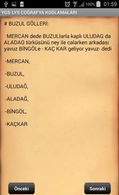 YGS-LYS COĞRAFYA KODLAMALARI android App screenshot 2